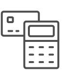 Council tax icon illustration key line