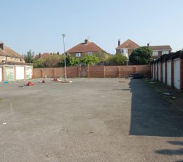 Garage site before development