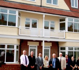 Councillors and Officers outside new front