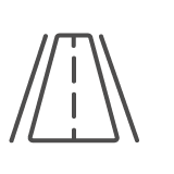 Parking and roads icon illustration keyline