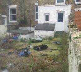 Rear garden before renovation