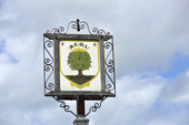The village sign in the village green