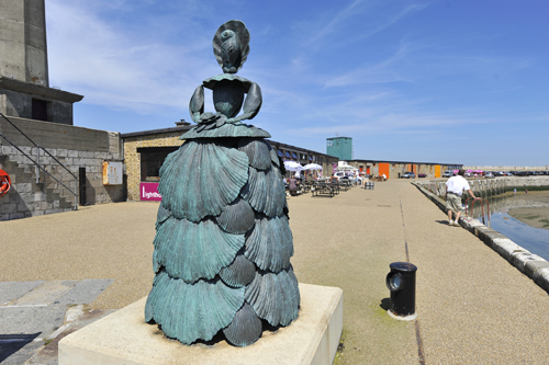 The shell lady on the end of the Harbour Arm