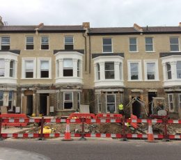 Houses under construction