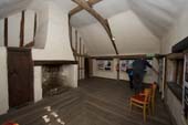 One of the rooms in Tudor House with a fireplace