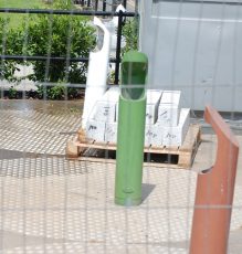 underground glass recycling bins