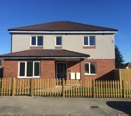 Completed house showing front of house