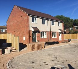 Houses just before completion