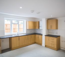 Example of fitted kitchen with space for appliances