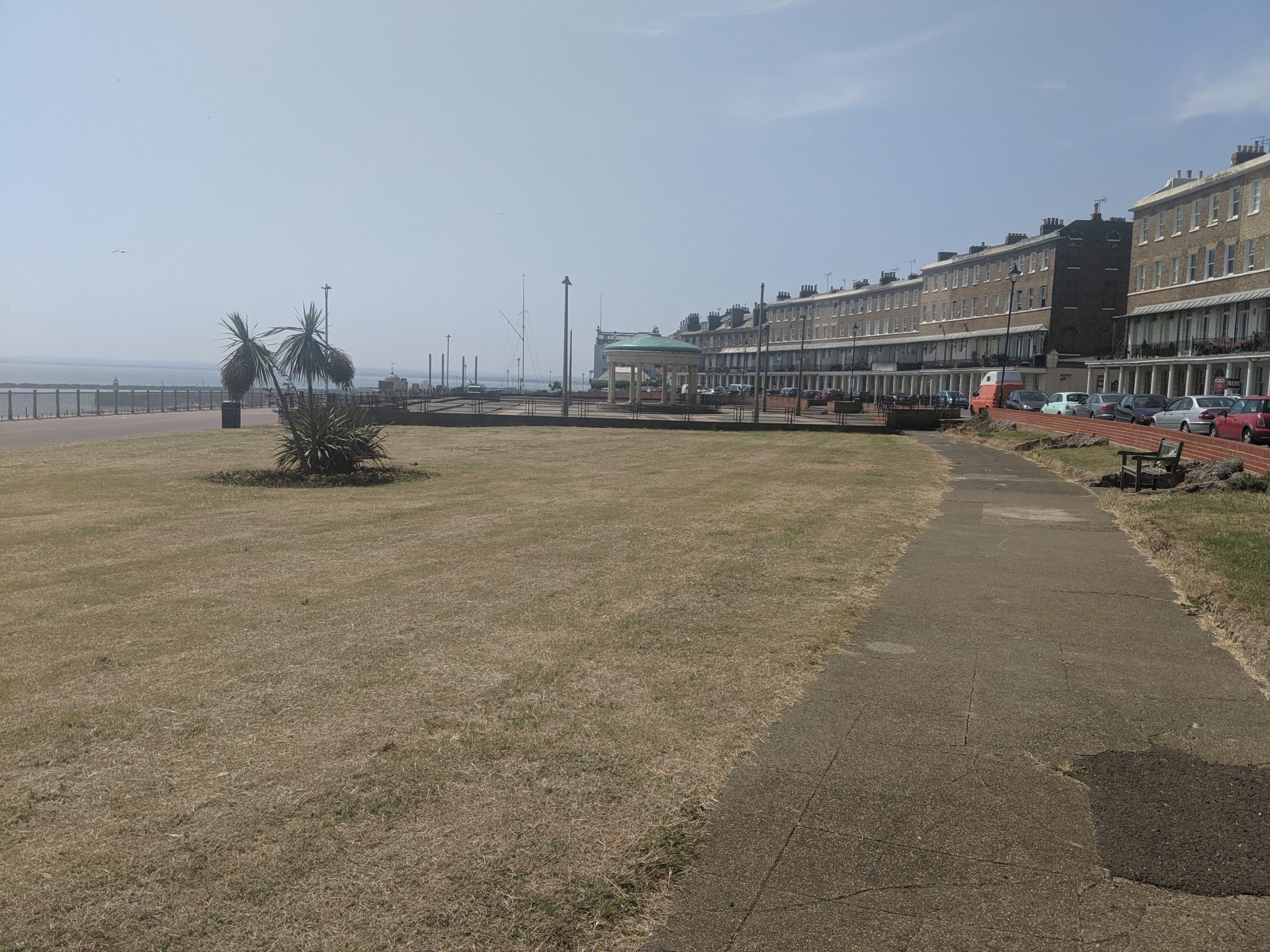 View of Eastcliff Bandstand and green area