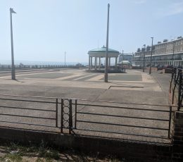 Paved area surrounding the Eastcliff Bandstand