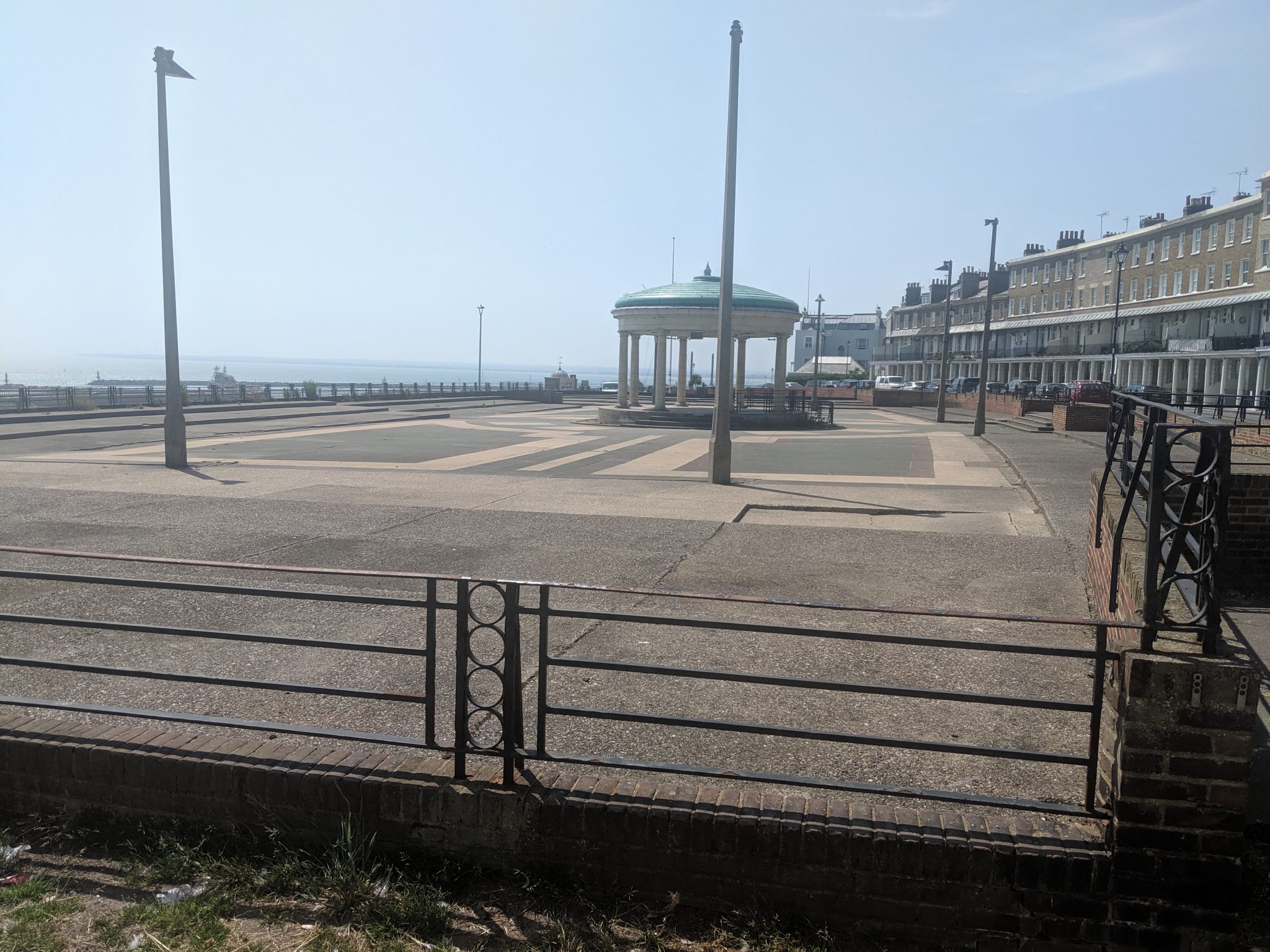 Paved area surrounding the Eastcliff Bandstand