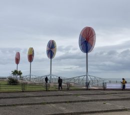 Ramsgate Beacons Art Installation on the East Cliff (artwork by Conrad Shawcross)