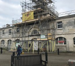 Clock house scaffolding Photo Credit - John Walker