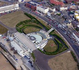 Aerial view of the winter gardens