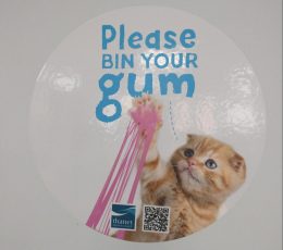 Please bin your gum