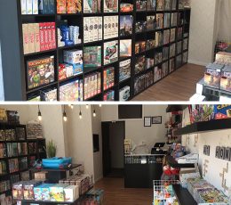 A shop with shelves full of board games