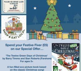 A poster advertising the special offer for The Twelve Green Days of Christmas book