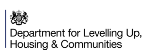 Royal crest with words Department for Levelling Up, Housing & Communities