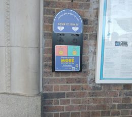 Ballot bin installed at train station