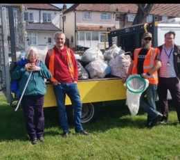 Volunteers with litter picked from Thanet Urban Forest