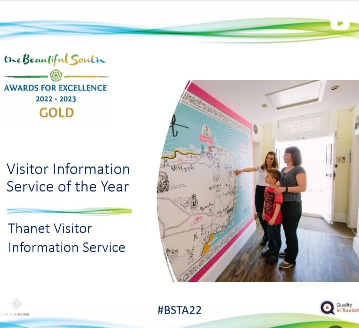 Thanet’s Visitor Information Service wins gold in Tourism Awards