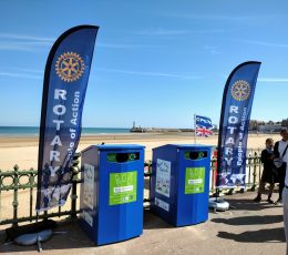 The new recycling stations along the promenade