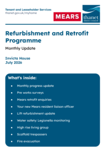 Front cover of Invicta House newsletter July 2026