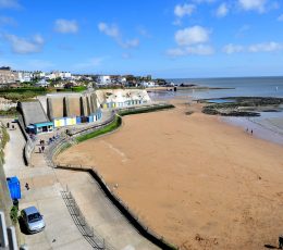 Louisa Bay in Broadstairs, from the air