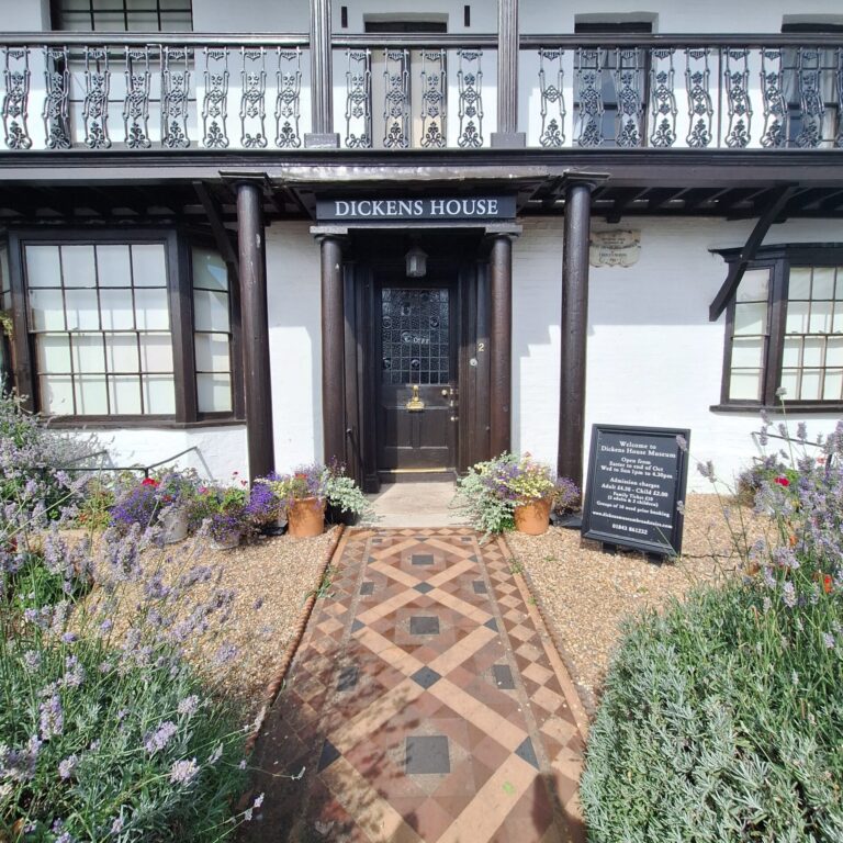Front of Dickens House Museum in Broadstairs