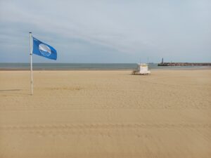 Image credit Josephine Martin - Blue Flag flying on Margate Main Sands