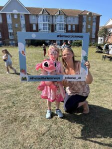 Participants at the Oval Bandstand & Lawns - Cliftonville Games litter pick