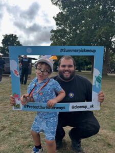 Participants of Bon Volks Cleanup Hub litter pick at the Thanet Games, Dane Park