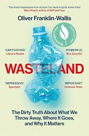 The front cover of 'Wasteland'. An image of a discarded water bottle