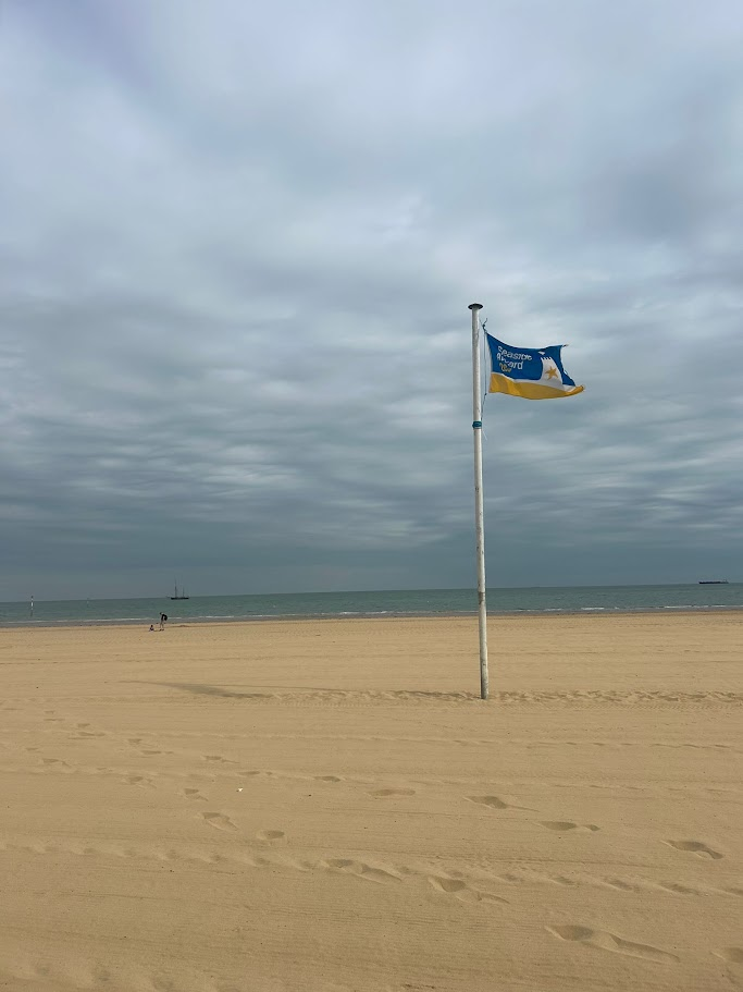 Seaside Award flag on one of Thanet’s beaches